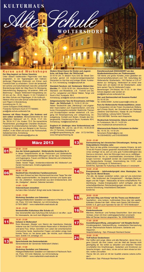 Programm März/ April 2013 (vorn)