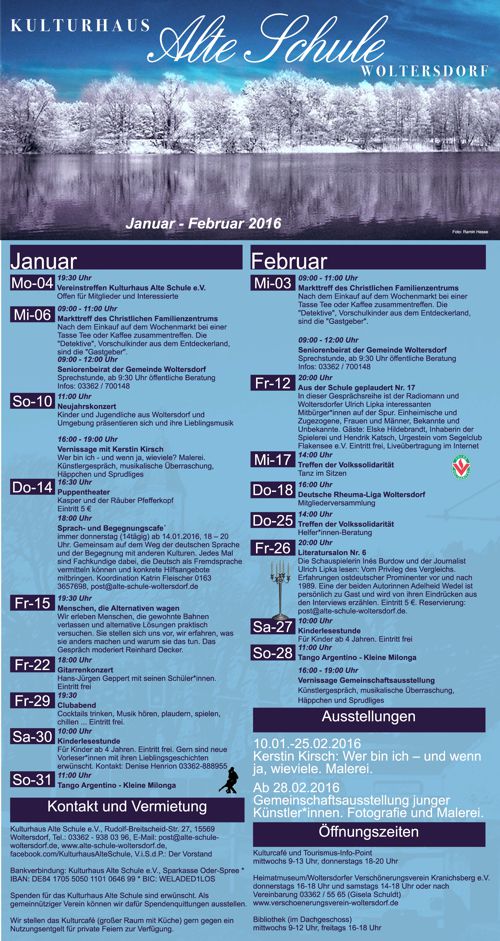 Programm Januar/Februar 2016