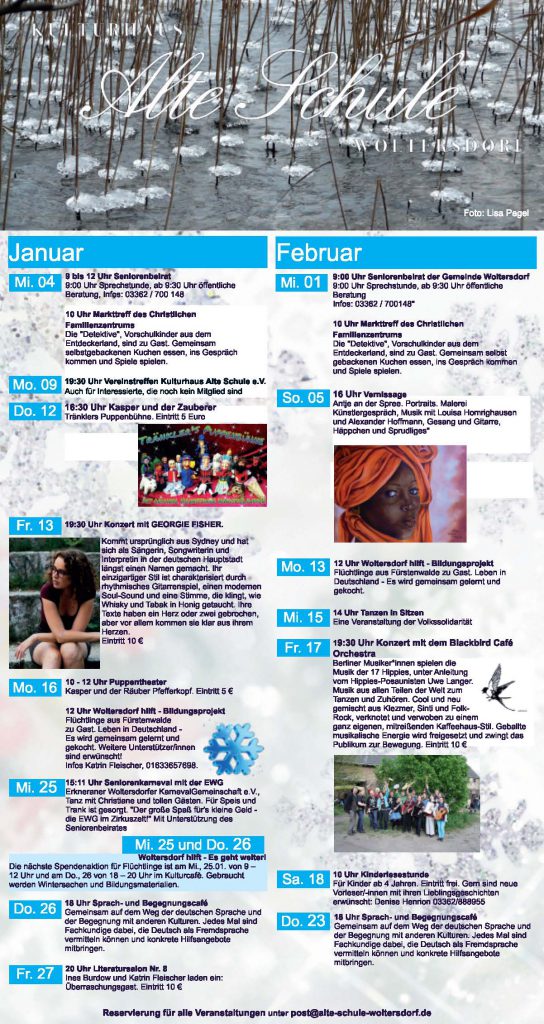 Programm Januar/Februar 2017