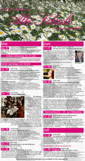 Programmflyer Mai/Juni 2018