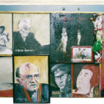 Zwölf Menschen und ein Friedensnobelpreisträger (Öl/Assemblage 2004) Ausstellung von Klaus Georg Przyklenk